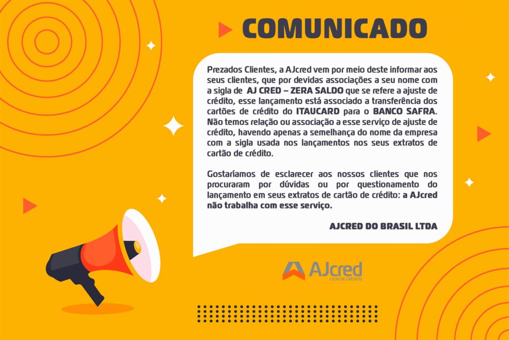 Comunicado sobre sigla aj-cred